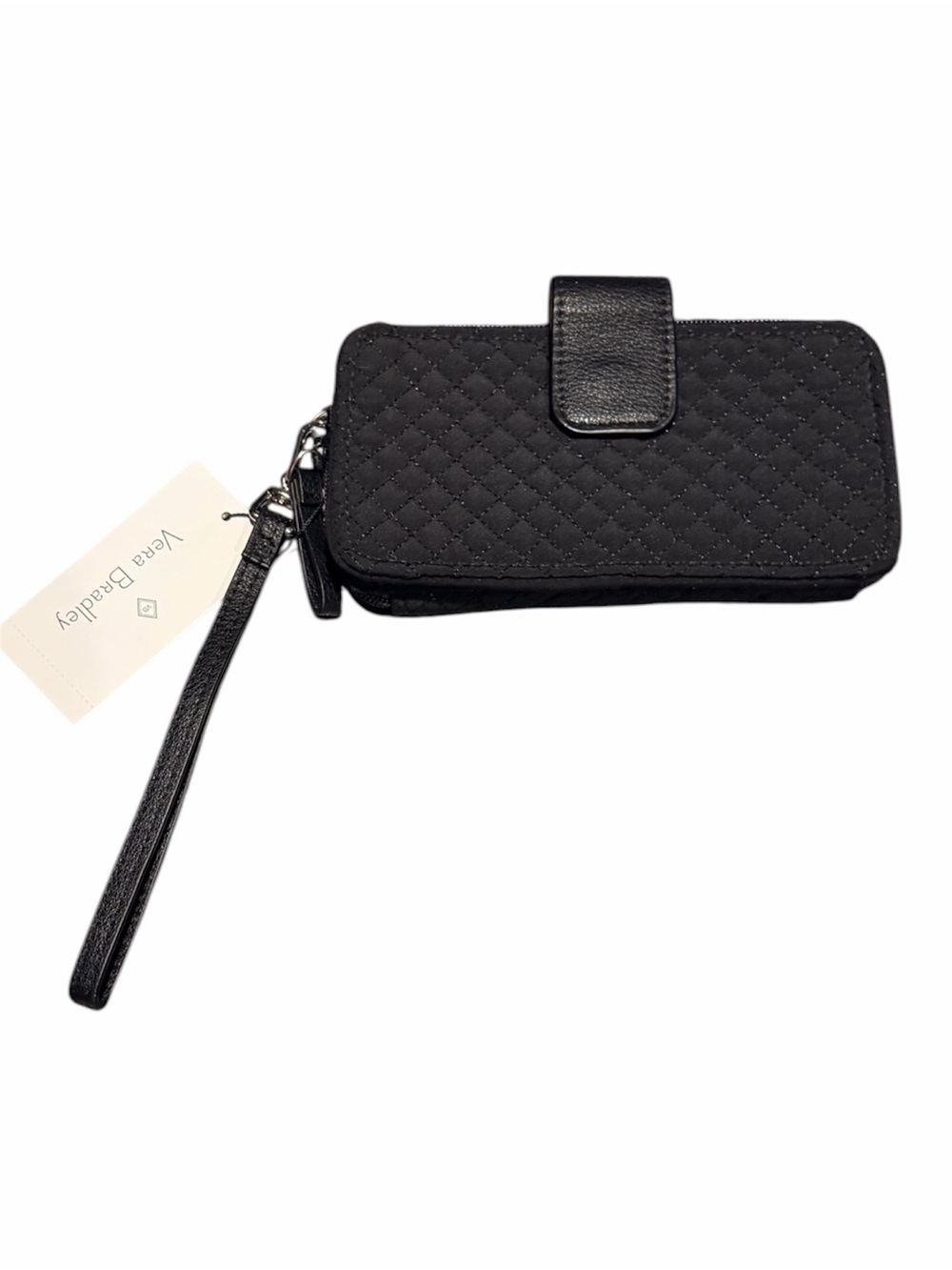 Vera Bradley RFID Classic Black Quilted Wristlet